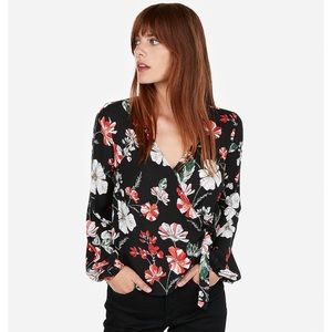 Express Surplice Tie Blouse